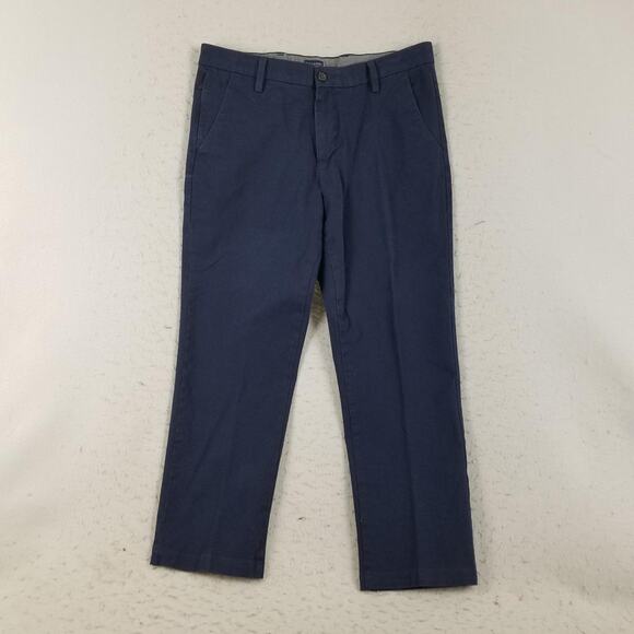 Dockers Chino Pants Mens W34 L28 Navy Blue Slim Fit Stretch Hidden Zip Pocket - Picture 1 of 16